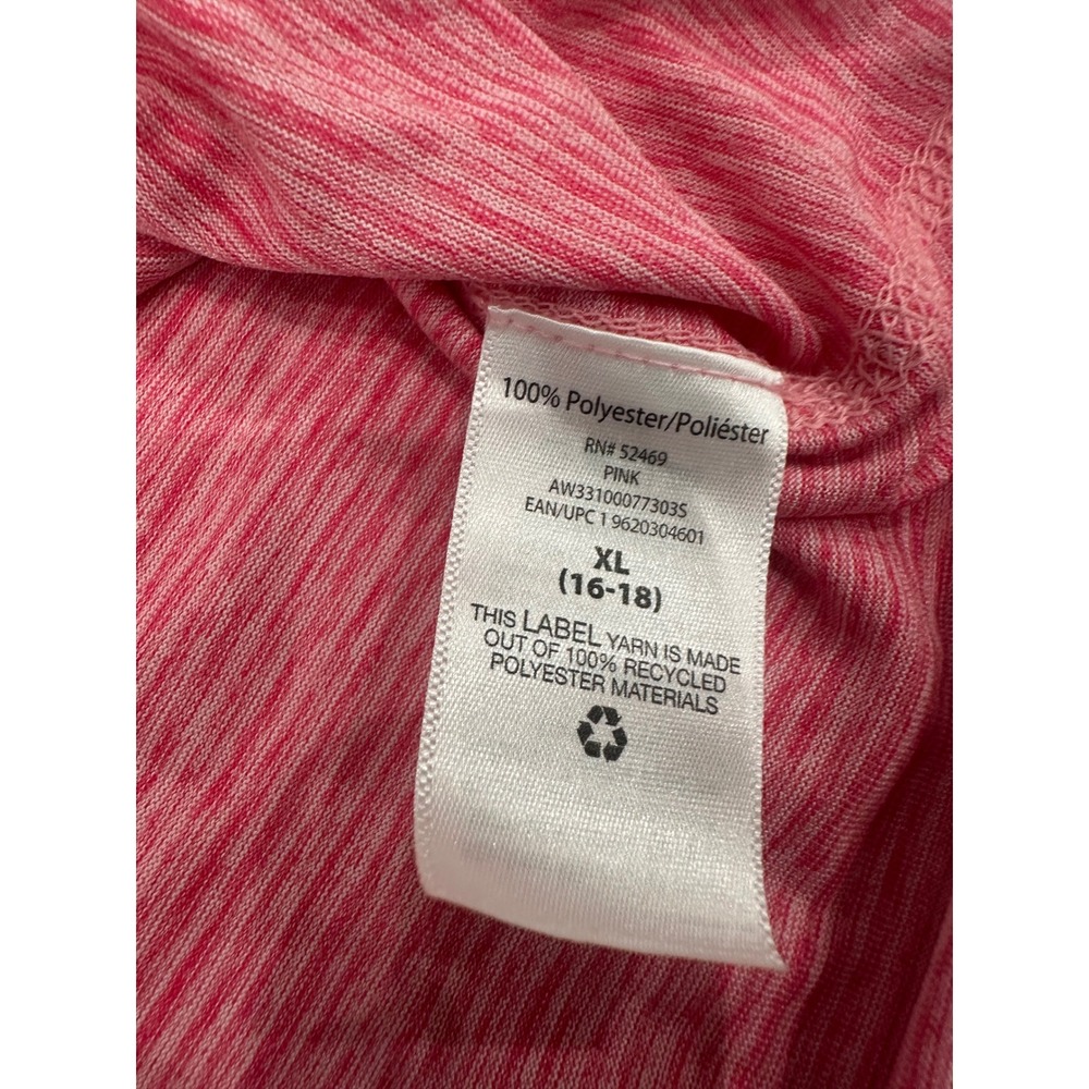 Athletic Works Womens Pink Space Dye Long Sleeve Performance Tee XL 16-18 NEW - Picture 3 of 7